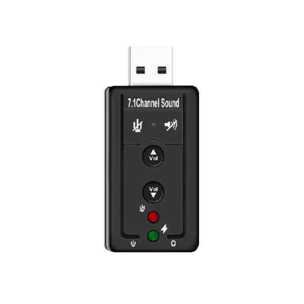 USB sound card 7.1 Black