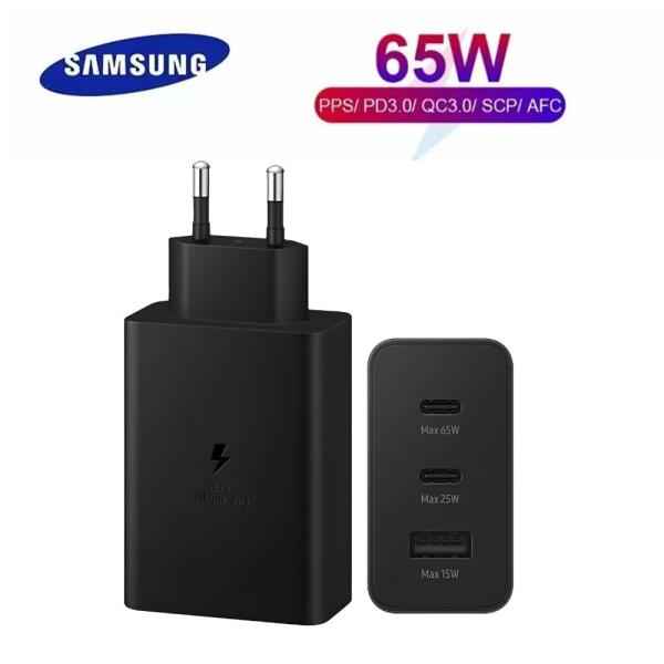 SAMSUNG 65W EU PIN PD POWER ADAPTOR TRIO 2 Type-C