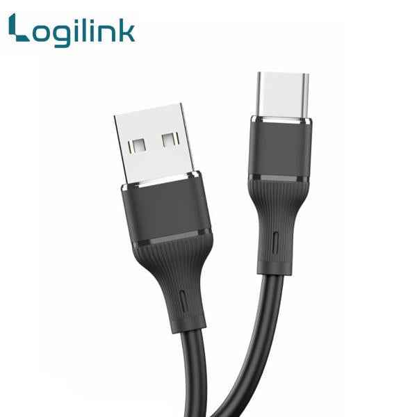 LOGILINK USB TO TYPE C SILICONE FAST CHARGING DATA CABLE 1M
