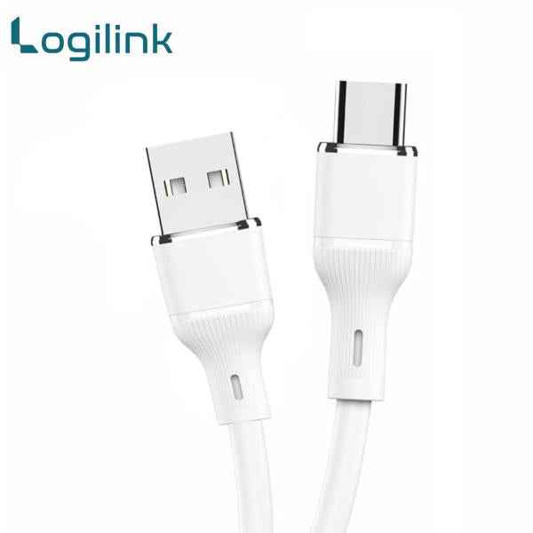 LOGILINK USB TO TYPE C SILICONE FAST CHARGING DATA CABLE 1M