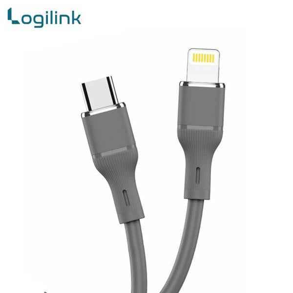 LOGILINK TYPE C TO LIGHTNING SILICONE FAST CHARGING DATA CABLE