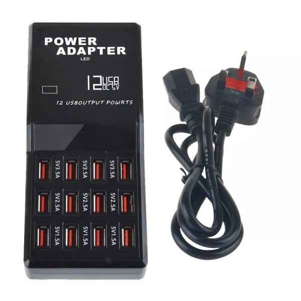 USB FAST CHARGER 12 PORT 12AMP W858