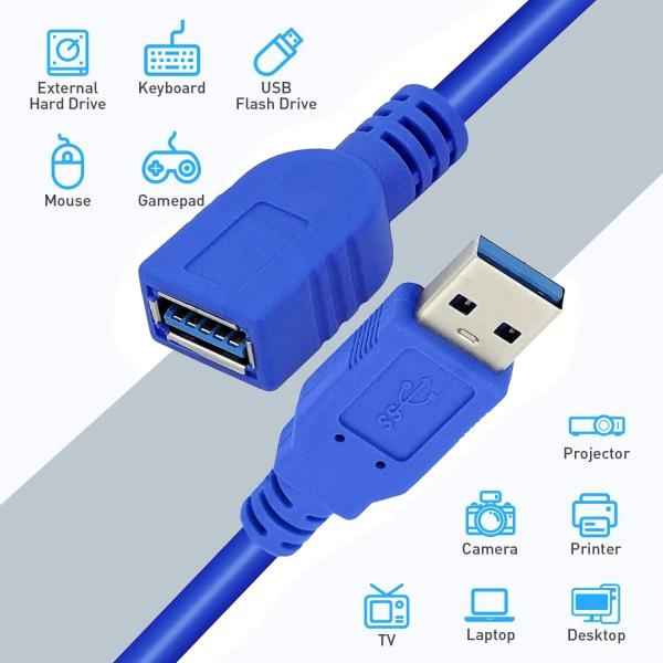 USB EXTENSION MALE TO FEMALE CABLE 3.0 (IMPORTED CABLE) 1.5M