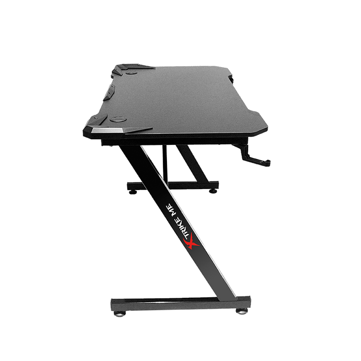 Xtrike Me DK‑02 ergonomic computer desk & chair with headphone hook & cup holder, Z‑shaped legs