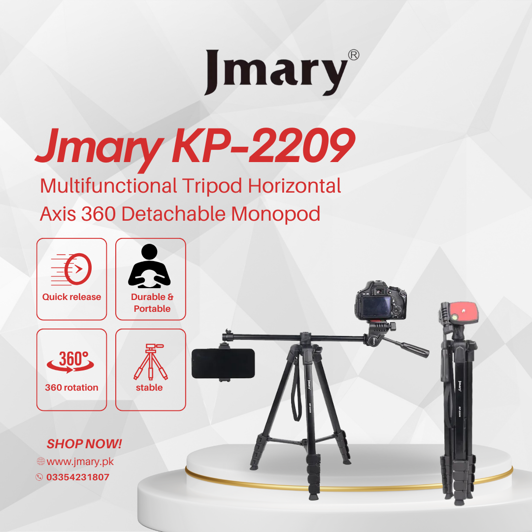 JMARY KP-2209 1.7M HORIZONTAL AXIS TRIPOD WITH EXTEN