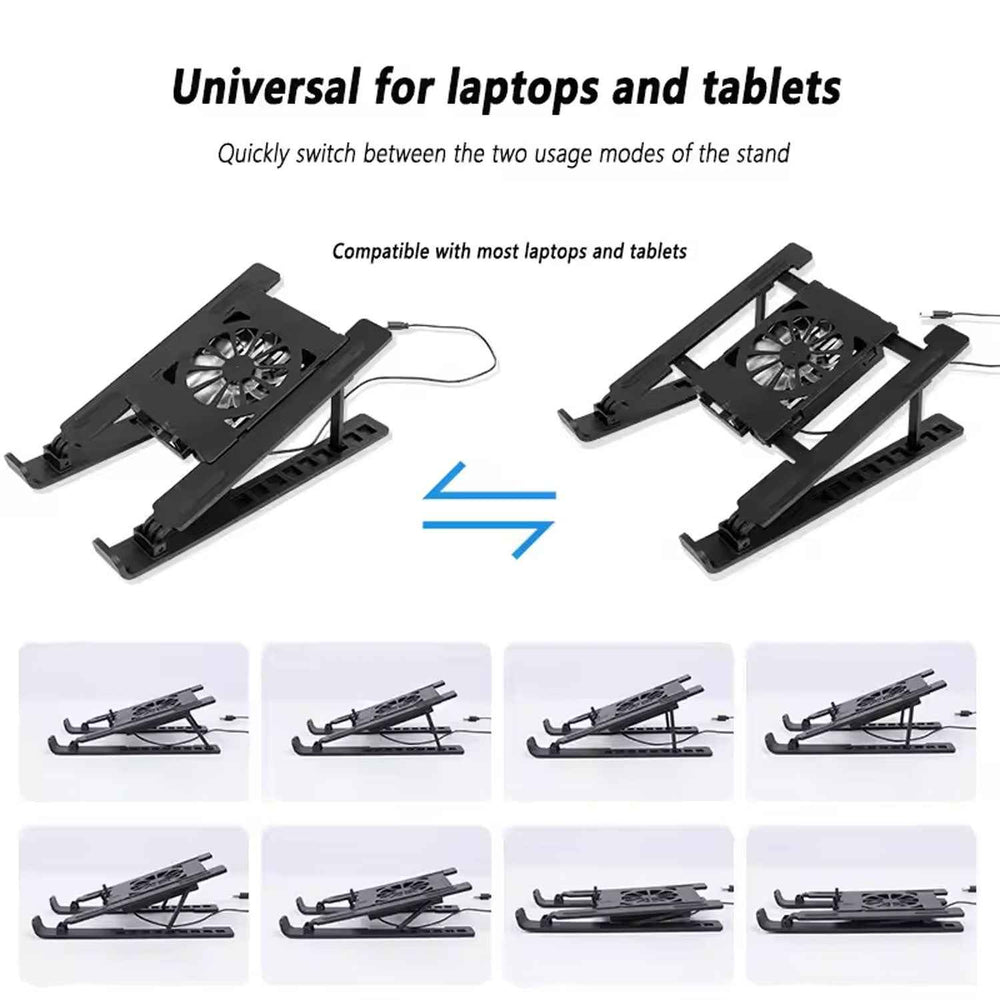 N6 ADJUSTABLE HIGH WIND POWER AND LOW NOISE FOLDABLE LAPTOP AND TABLET COOLING FAN