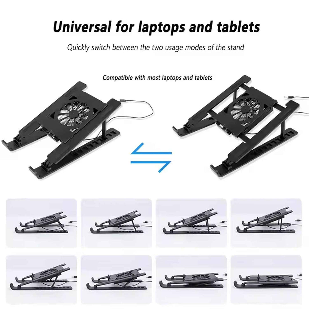 N6 ADJUSTABLE HIGH WIND POWER AND LOW NOISE FOLDABLE LAPTOP AND TABLET COOLING FAN