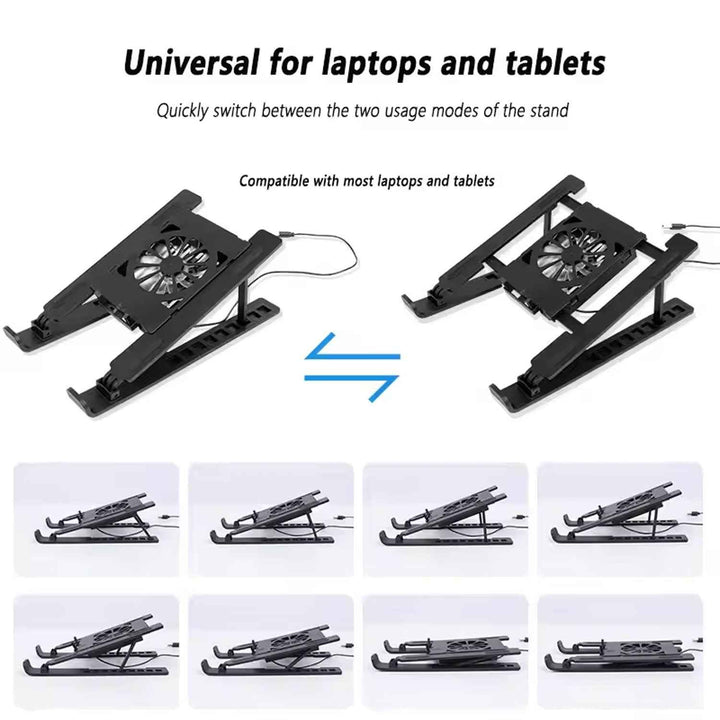 N6 ADJUSTABLE HIGH WIND POWER AND LOW NOISE FOLDABLE LAPTOP AND TABLET COOLING FAN