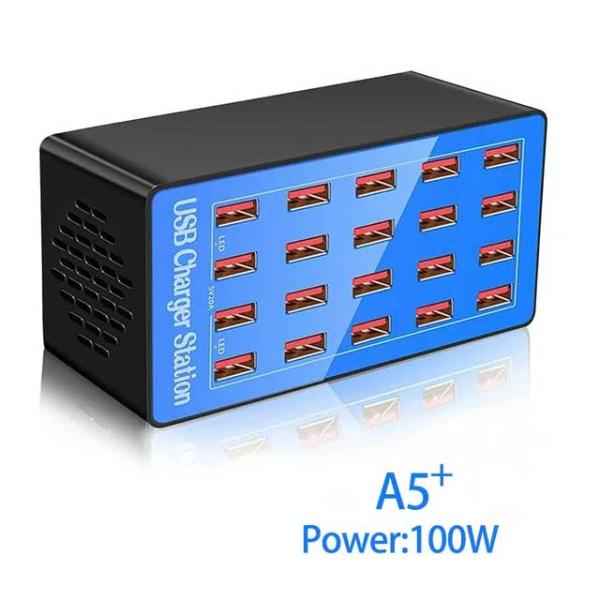 20-PORT 100W MULTIPLE USB CHARGING STATION FOR MULTI DEVICES