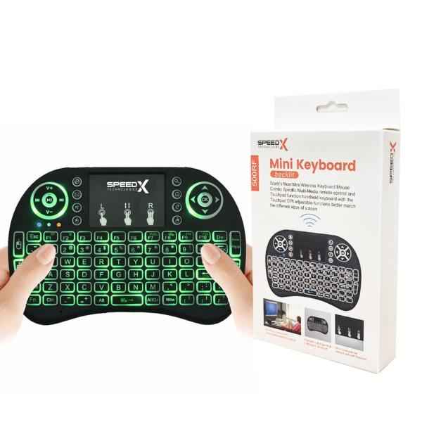 SpeedX RF 500 mini touchpad wireless with backlight keyboard mouse