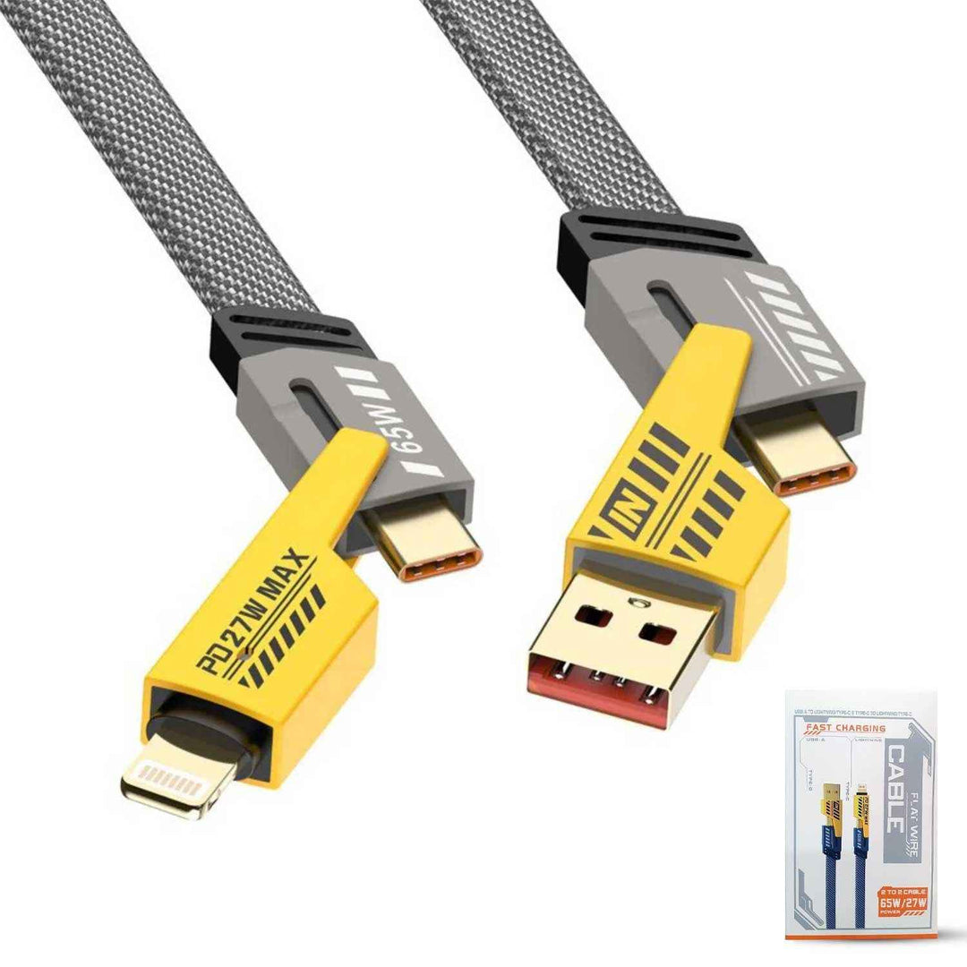 4 IN 1 MULTI USB PD CHARGING CABLE (TYPE-C TO C, C TO LIGHTNING,