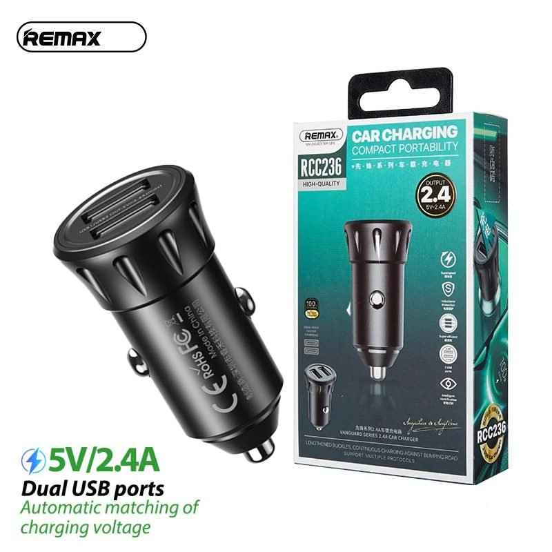 Remax Car Charger Vanguard Series 2usb 2.4a Black Moq:92