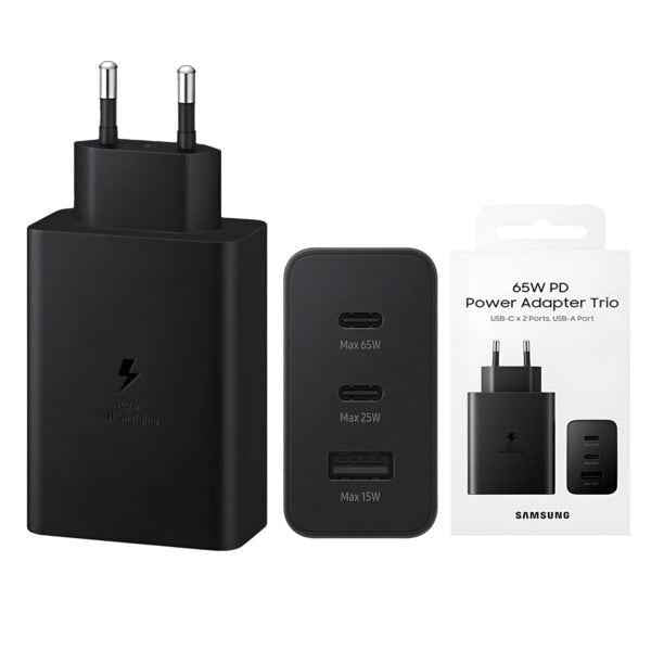 SAMSUNG 65W EU PIN PD POWER ADAPTOR TRIO 2 Type-C