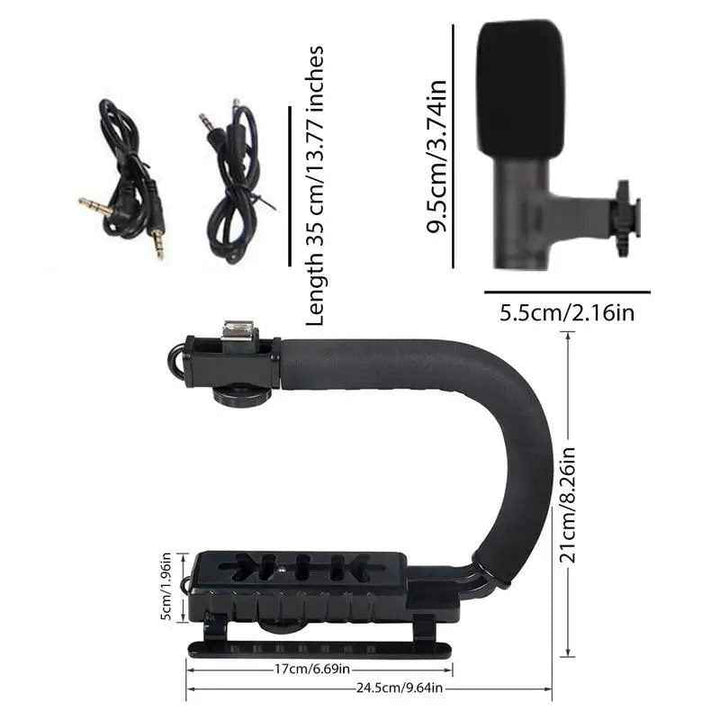 AY-49U U SHAPED VIDEO MAKING HANDHELD STABILIZER KIT
