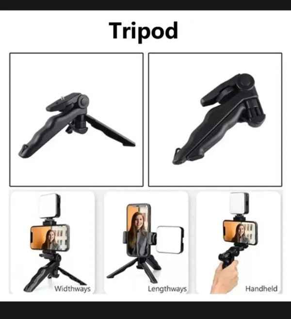 Ay-49 Vlogging Tripod Kit with Triple Band Light for Video Making - Techtopia