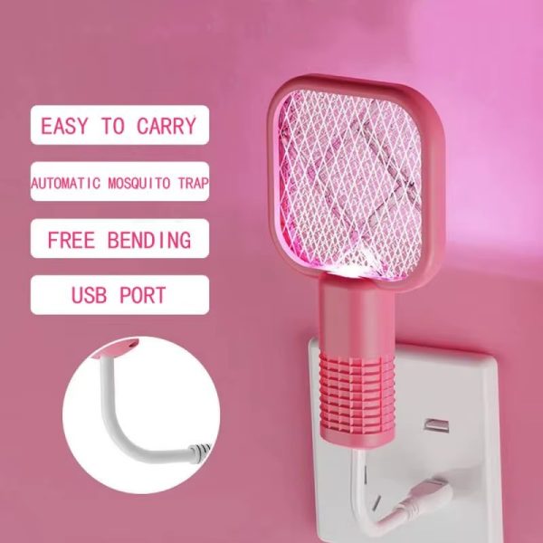 Mini Usb Rechargeable Mosquito Racket With Uv Light