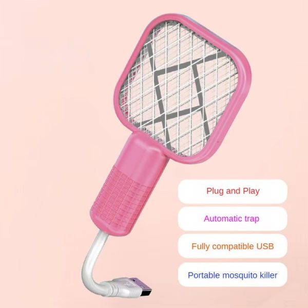 Mini Usb Rechargeable Mosquito Racket With Uv Light