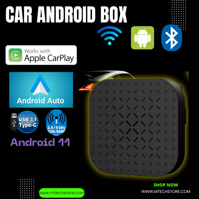 CARLINKIT T-BOX 2+16GB APPLE & ANDROID 11.0 WIRELESS CARPLAY AI BOX
