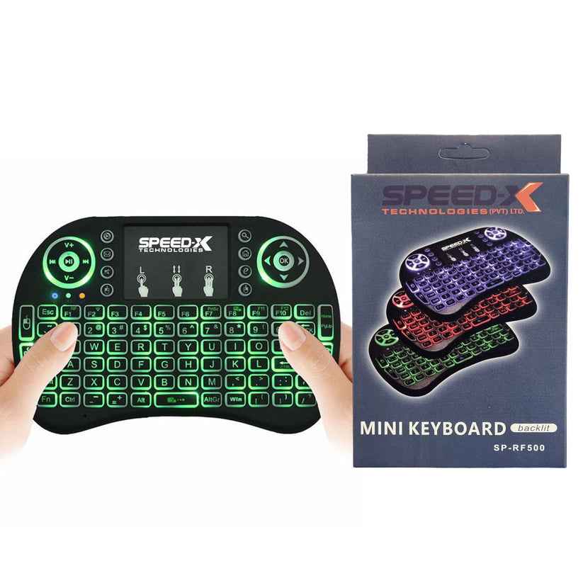 SpeedX RF 500 mini touchpad wireless with backlight keyboard mouse