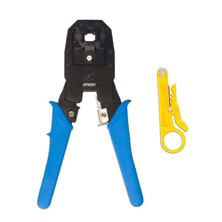WJ-315 MODULAR NETWORK CRIMPING TOOL RJ45 RJ11 PLUG BLUE HANDLE